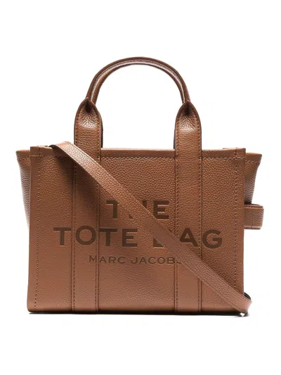 Marc Jacobs The Leather Small Tote Bag In Brown