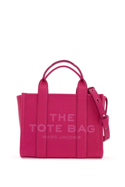 Marc Jacobs The Leather Small Tote Bag In Hot Pink (fuchsia)