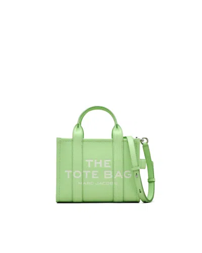 Marc Jacobs The Leather Small Tote Bag Peppermint In Green