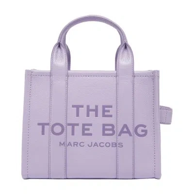 Marc Jacobs The Leather Small Tote Bag In Purple