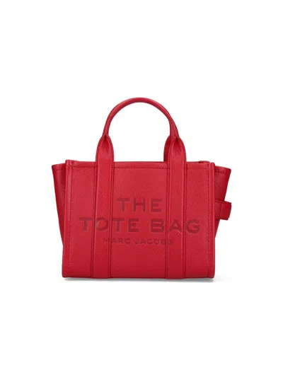 Marc Jacobs "the Leather Small Tote" Bag In Red