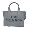 Marc Jacobs Grey Leather Mini The Tote Bag Handbag In Gray