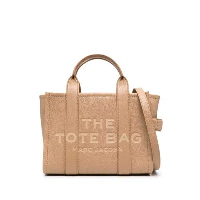 Marc Jacobs The Leather Small Tote Camel Handbag In Beige