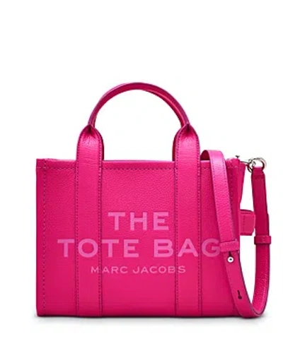 Marc Jacobs The Leather Small Tote In Hot Pink