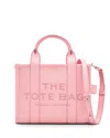 Marc Jacobs The Leather Small Tote Bag In Ribbon Pink/nickel