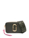 Marc Jacobs The Leather Snapshot Crossbody Bag In Green