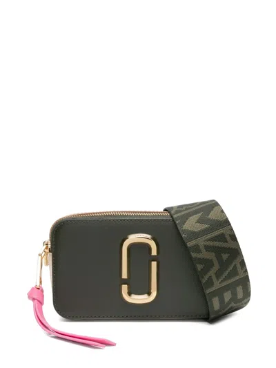 Marc Jacobs The Leather Snapshot Crossbody Bag In Green