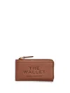 Marc Jacobs The Leather Top Zip Multi Wallet In Brown Leather