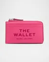 Marc Jacobs The Leather Top Zip Multi Wallet In Pink