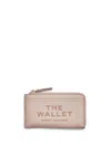 Marc Jacobs The Top Zip Leather Wallet In Pink