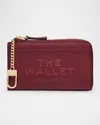 Marc Jacobs The Leather Top Zip Multi Wallet In Red