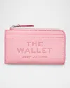Marc Jacobs The Top Zip Multi Leather Wallet In Ribbon Pink