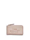 Marc Jacobs The Top Zip Leather Wallet In Rose