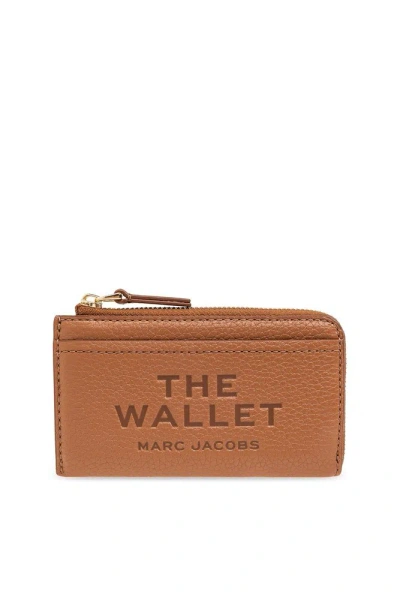 Marc Jacobs The Leather Top Zip Wallet In Brown