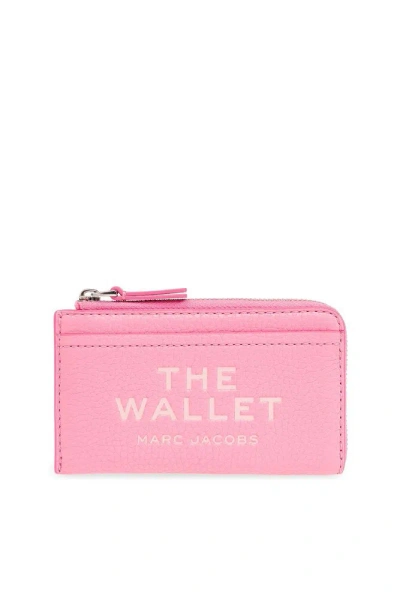 Marc Jacobs The Leather Top Zip Wallet In Pink