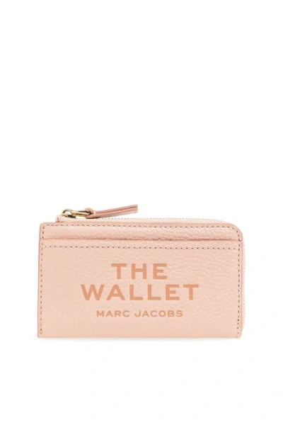 Marc Jacobs The Leather Top Zip Wallet In Pink
