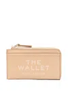 Marc Jacobs The Grained Leather Top Zip Cardholder In Brown