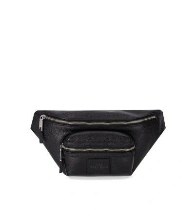 Marc Jacobs The Leather Zip-up Belt Bag In Black