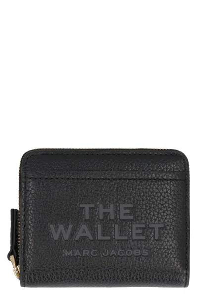 Marc Jacobs The Leathermini Compact Wallet In 001 Black