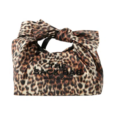 Pre-owned Marc Jacobs The Leopard Nylon Bow Sack Bag 'brown/multicolor' | Women's Size Onesize