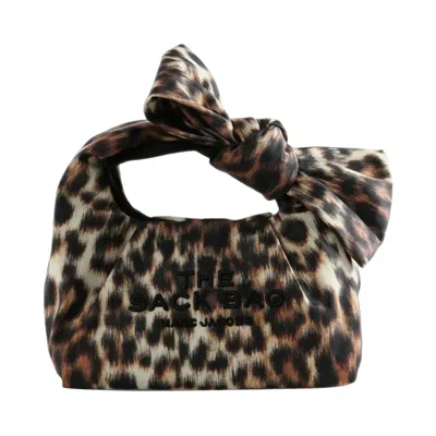 Pre-owned Marc Jacobs The Leopard Nylon Bow Sack Mini Bag 'brown' | Women's Size Onesize