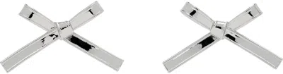 Marc Jacobs 'the Lingerie Bow' Earrings In Silver
