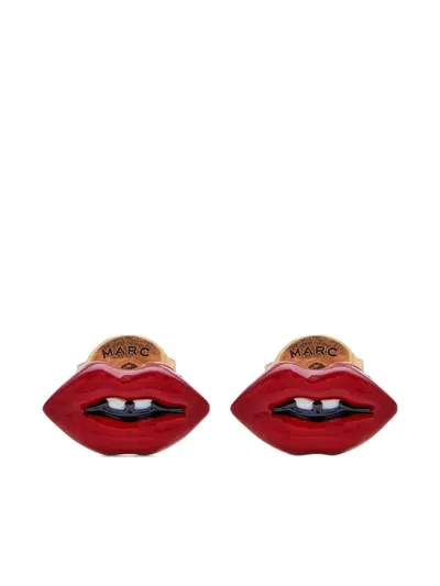 Marc Jacobs The Lips Stud Earrings In Purple