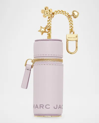 Marc Jacobs The Lipstick Leather Case Charm In Pink