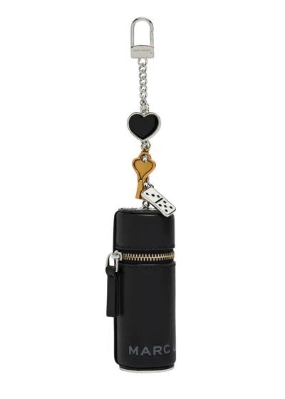 Marc Jacobs The Lipstick Case Leather Bag Charm In Black