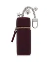Marc Jacobs The Lipstick Leather Case Charm In Burgundy