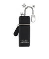 Marc Jacobs The Lipstick Logo Lettering Zipped Bag Charm In Black