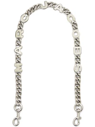Marc Jacobs The Logo Chain-link Shoulder Strap In Silver