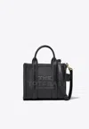 Marc Jacobs The Logo Grained Leather Tote Bag In Black