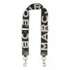 Marc Jacobs The Logo Webbing Strap Accessories In Black/white