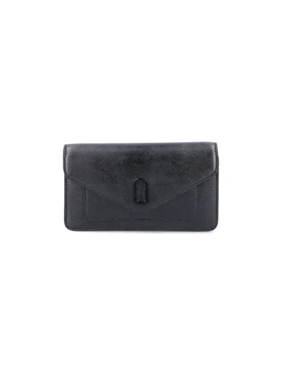 Marc Jacobs The Longshot Shoulder Strap Wallet In Black