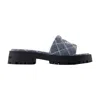 Marc Jacobs The Quilted Denim Slides In Blue