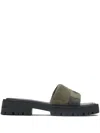 Marc Jacobs The Slide Sandals In Green
