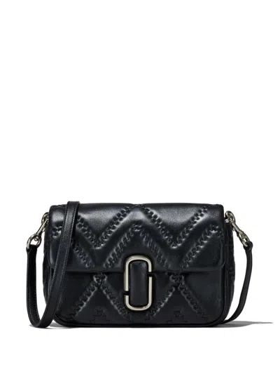 Marc Jacobs The Marc J Leather Shoulder Bag In Black