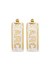 Marc Jacobs The Button Enamel Logo Hoop Earrings