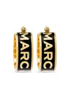Marc Jacobs Enamelled Logo Two Tone Hoop Earrings