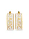 Marc Jacobs The Button Enamel Logo Hoop Earrings