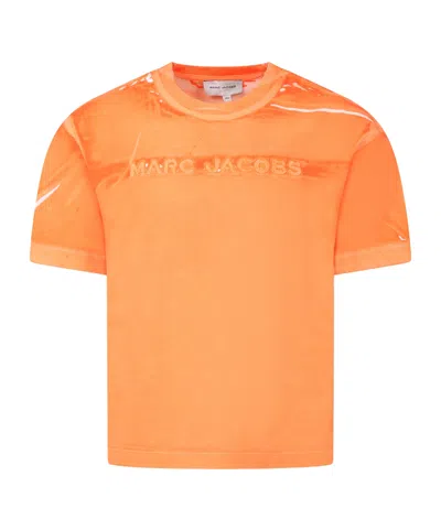Marc Jacobs The  Kids Crewneck Straight Hem T-shirt In Orange