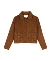 Marc Jacobs Floral-patch Jacket In Brown