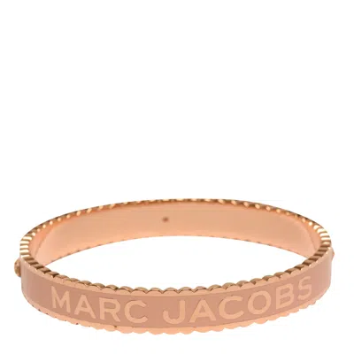 Marc Jacobs Gold-plated The Medallion Bangle In Pink
