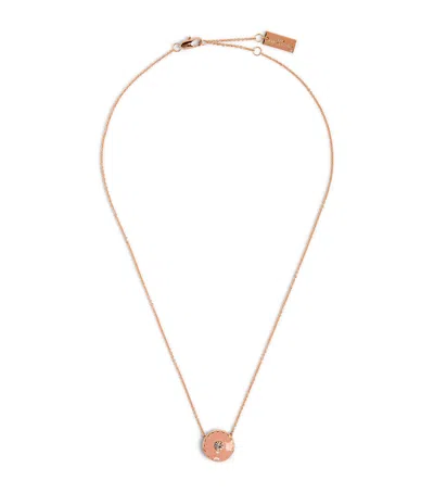 Marc Jacobs The Medallion Necklace In Rose Gold