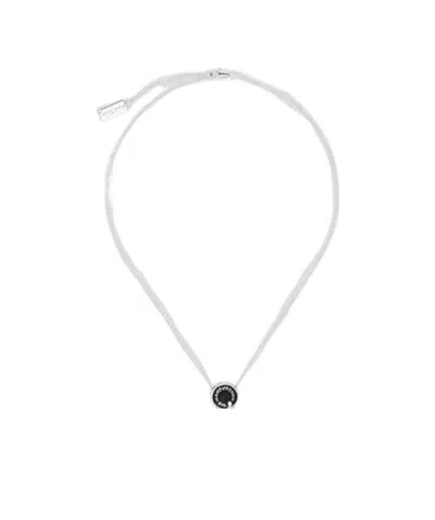 Marc Jacobs The Medallion Pendant Necklace In White