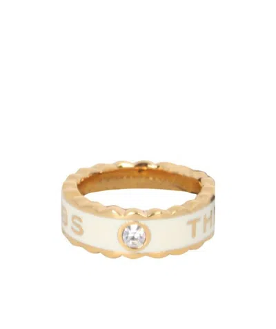 Marc Jacobs The Medallion Scalloped Ring In Yellow