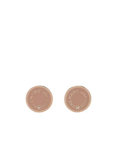 Marc Jacobs The Medallion Stud Earrings In Yellow
