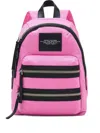 Marc Jacobs Medium Pink Nylon Backpack With Leather Accents In Pink