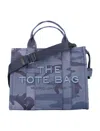 Marc Jacobs Compact Camouflage Jacquard Tote With Carrying Options In Blue